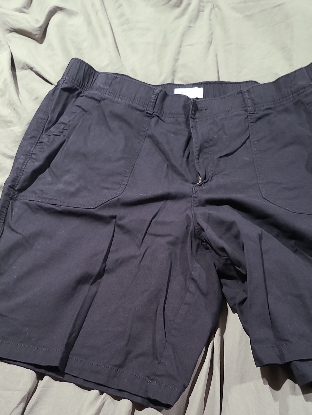 Sonoma Black Flat-Front Womens Bermudas Shorts